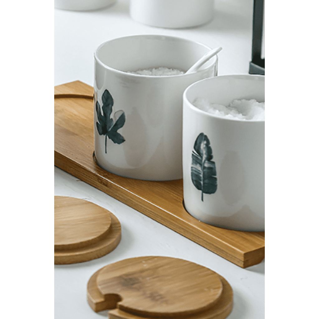 Set De 4 Pots à épices Transparents Avec Support En Acrylique - Rangement Cuisine Pratique Et Moderne