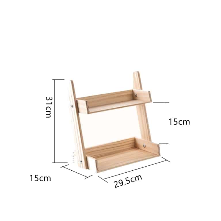 Étagère à Épices Étroite Braun Dekorie - Bois Bauhaus - Fixation Murale Prête à Poser