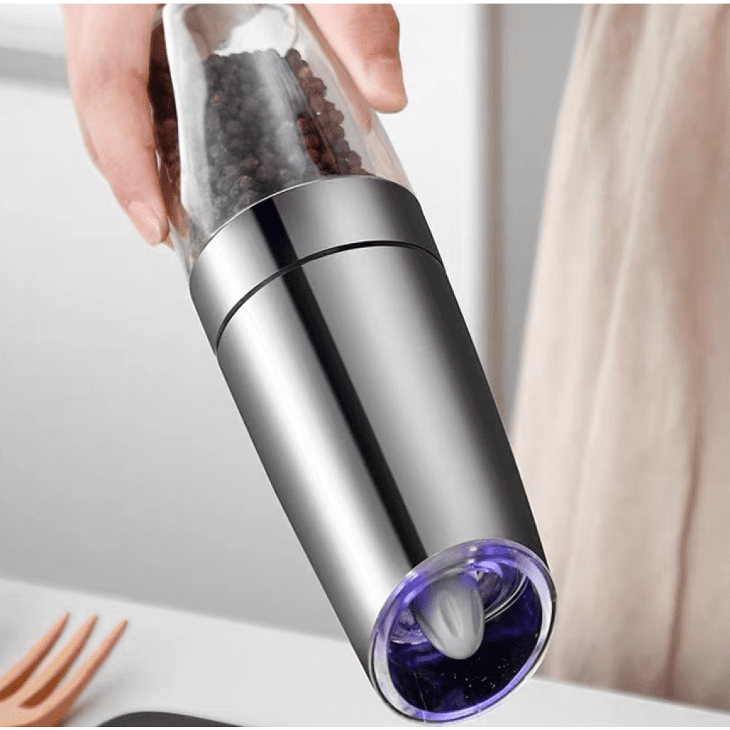 Moulin à Poivre Et Sel électrique Rechargeable - 2 En 1 - LED Intégrée - Broyeur Céramique Réglable - USB-C