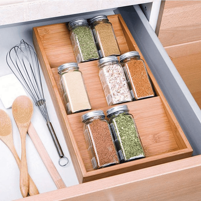Tiroir, lot de 8 tiroirs organisateur d'épices de 30,4 cm à 60,8 cm, extensible