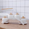 4 Pots Épices Céramique avec Étagère Blanche 1