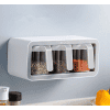 Étagère à Épices Murale ABS Gris 3 Boîtes 1