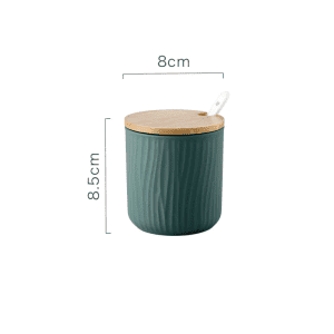 Pot Épices Céramique Bois 8cm Vert taille