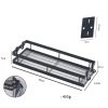 Rangement Épice Mural Carbone Noir 35cm taille