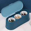 Boîtes Rangement Épices 3 Pots 30cm Bleue 1