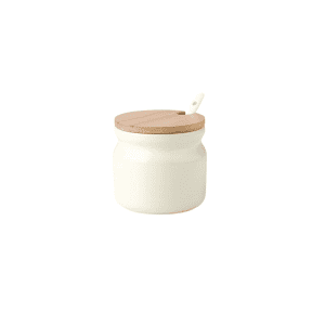 Pot Céramique Bambou pour Épices 300ml Beige
