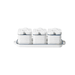 Lot De 3 Pots De Rangement Hermétiques OXO - Blanc - Plastique - État Impeccable