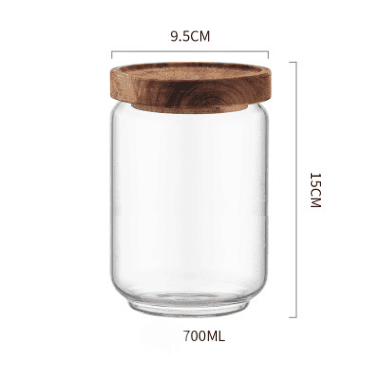 Bocal Verre Allumettes Avec Bouchon Bois - Rangement Déco - 500 Ml - Multifonction Créatif