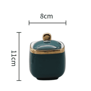 Pot plaqué titane or céramique support