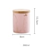 Pot Rond Céramique Bambou Doré Rose 360ml taille