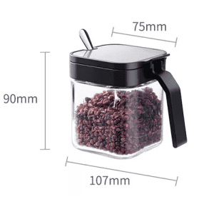 Pot Verre avec Cuillère Inox 220ml taille