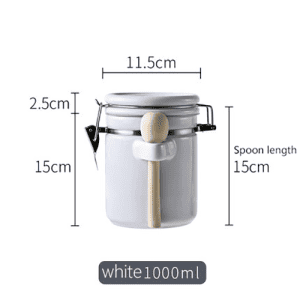 Pot Scellé Alimentaire Céramique Blanc 1000ml taille