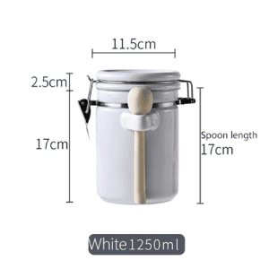 Pot Scellé Alimentaire Céramique Blanc 1250ml taille
