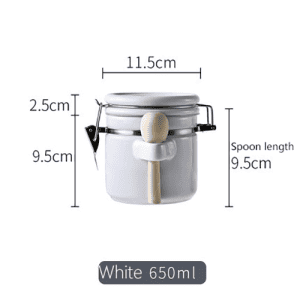 Pot Scellé Alimentaire Céramique Blanc 650ml taille