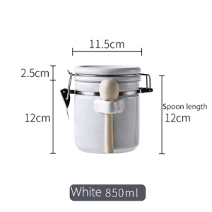 Pot Scellé Alimentaire Céramique Blanc 850ml taille